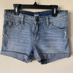 BDG blue Alexa mid rise jean shorts